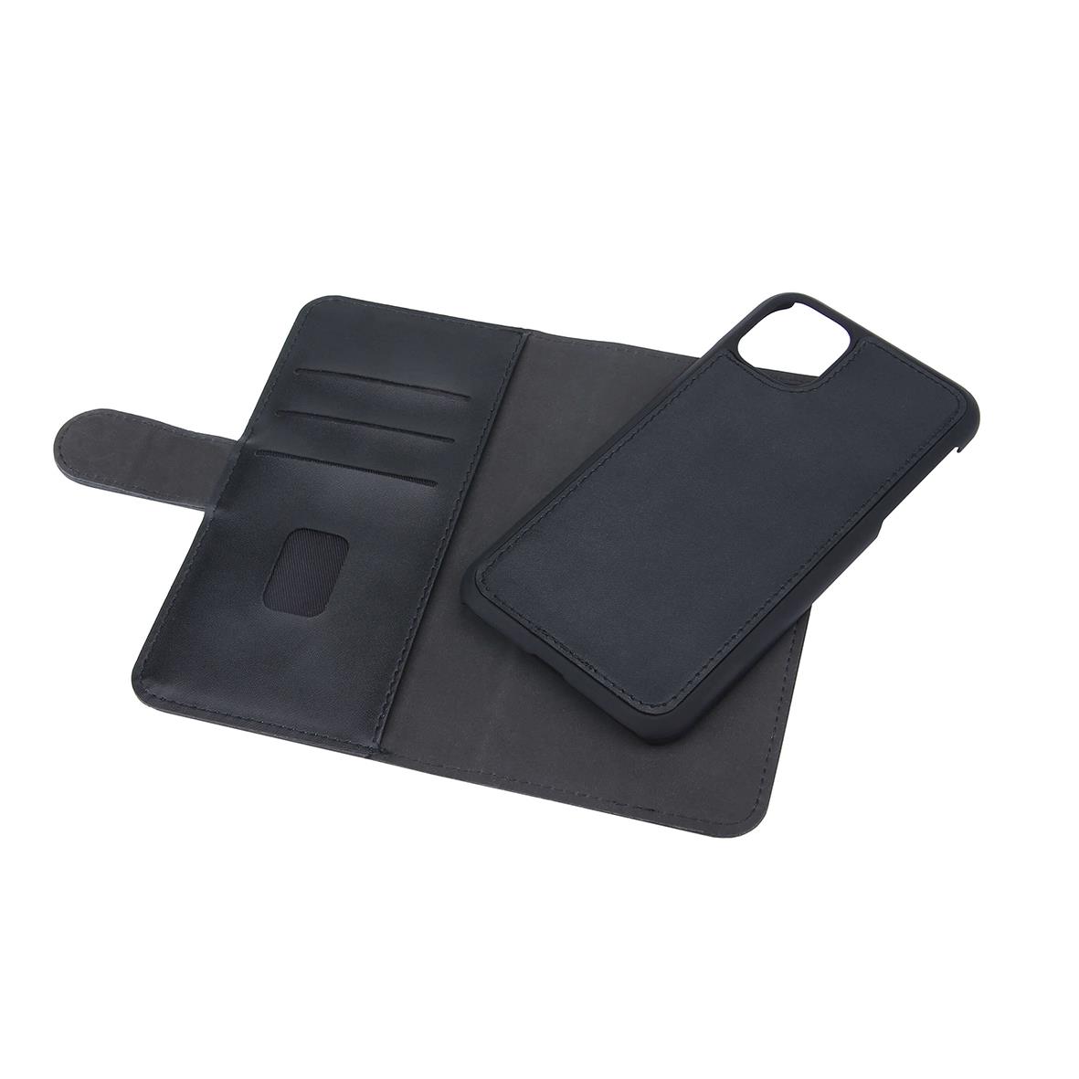 Svart 2-i-1 magnetiskt mobilfodral för iPhone 11 med plats för kort