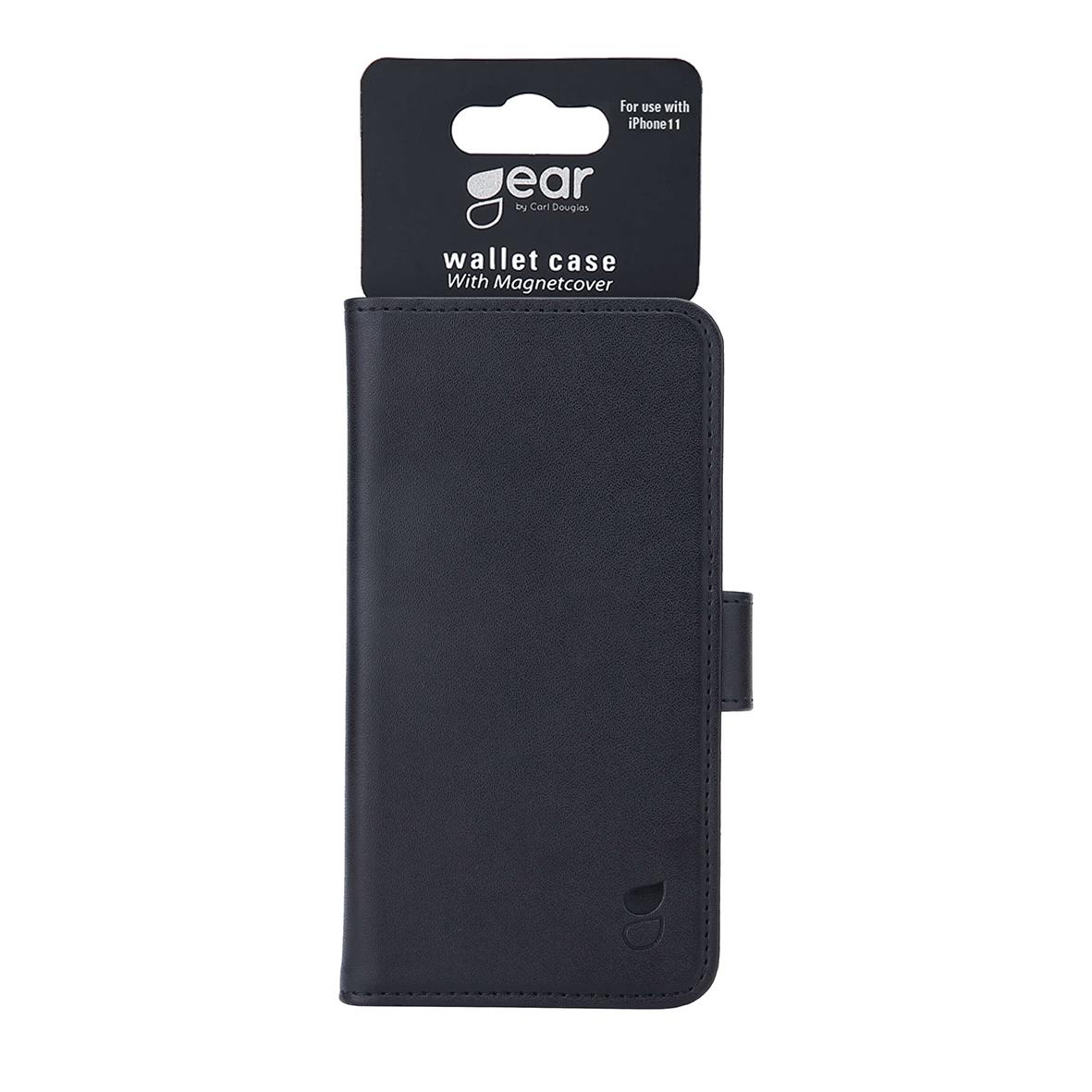 Svart mobilfodral Gear iPhone 11 2in1 med magnetlock och plånboksfunktion