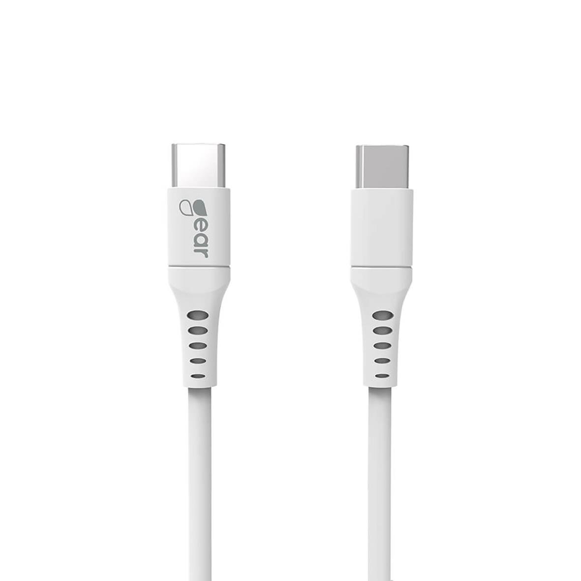 Laddkabel Gear USB-C till USB-C 2.0 Vit