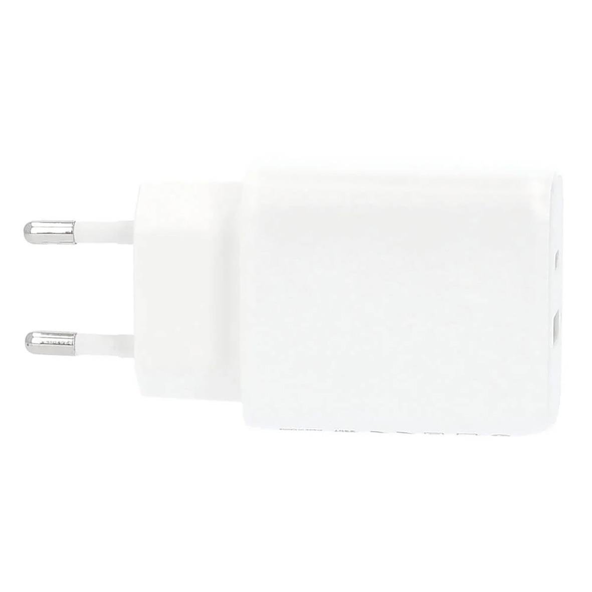 Väggladdare med 1 USB-C och 1 USB-A port, 25W och 18W