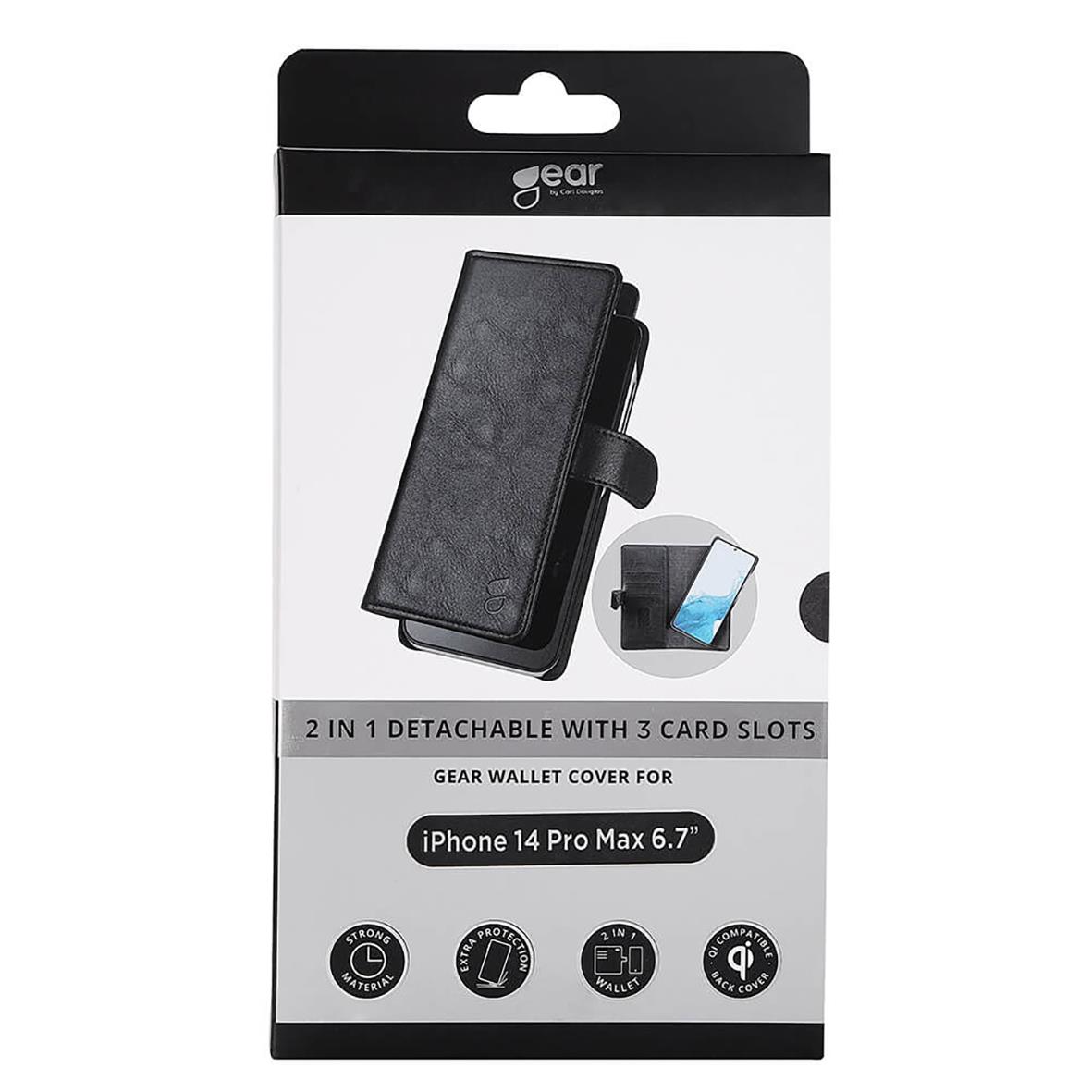 Mobilfodral Gear iPhone 14 Pro Max 2in1 Magnet Svart 34050909_5