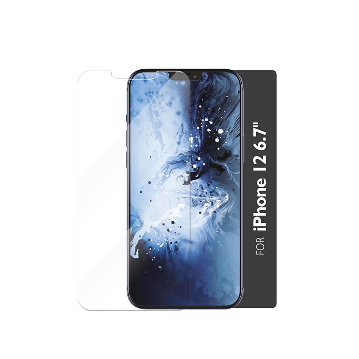 Skärmskydd för iPhone 12 Pro Max av härdat glas med monteringsram