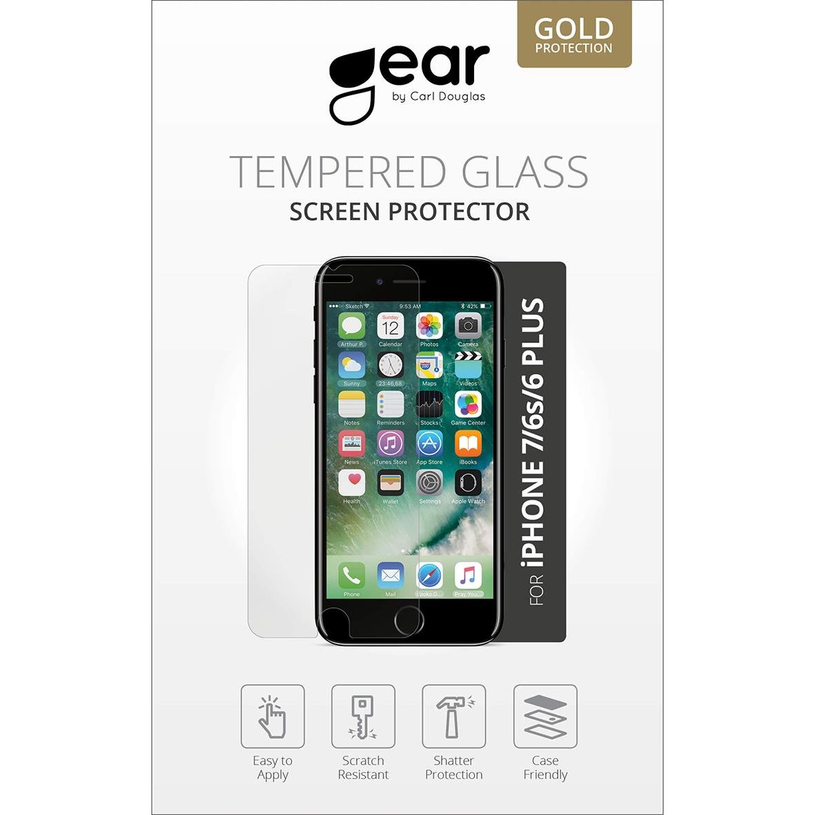 Skärmskydd Gear iPhone 6/7/8 Plus Härdat Glas