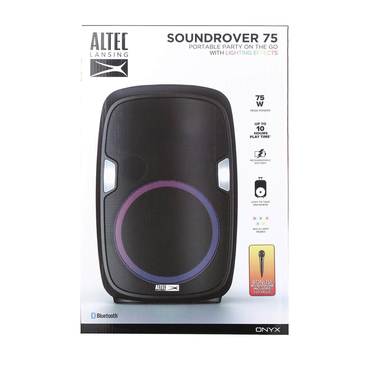 Svart Altec Lansing SoundRover 75 högtalare med Bluetooth och 75W kraft