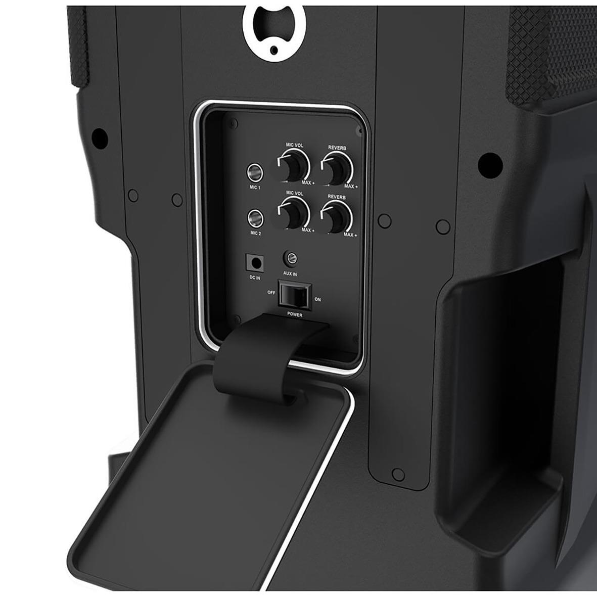 Svart Altec Lansing IMT9100 SonicBoom150 högtalare med kontrollpanel och anslutningar