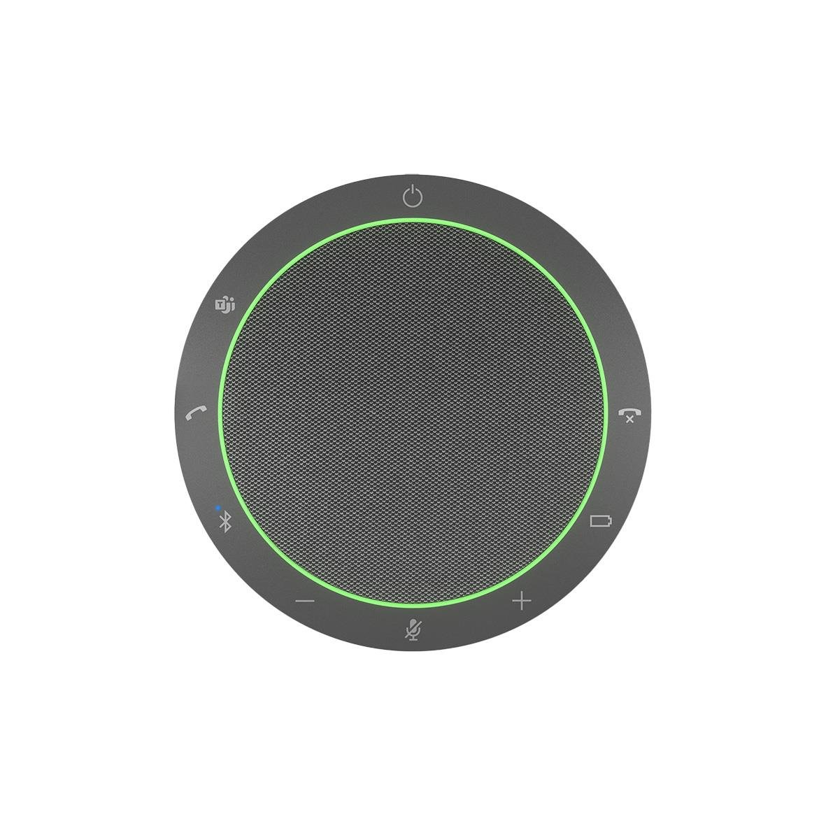 Jabra Speak2 55 UC konferensenhet med rund design och kontrollknappar runt kanten