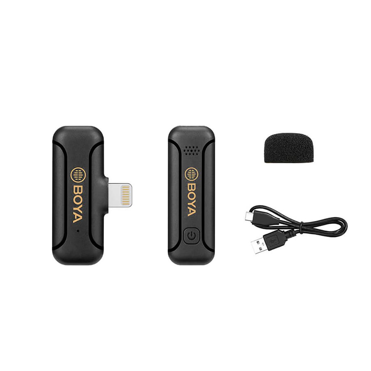 Trådlöst mikrofonset BY-WM3 för Lightning med mikrofon och tillbehör