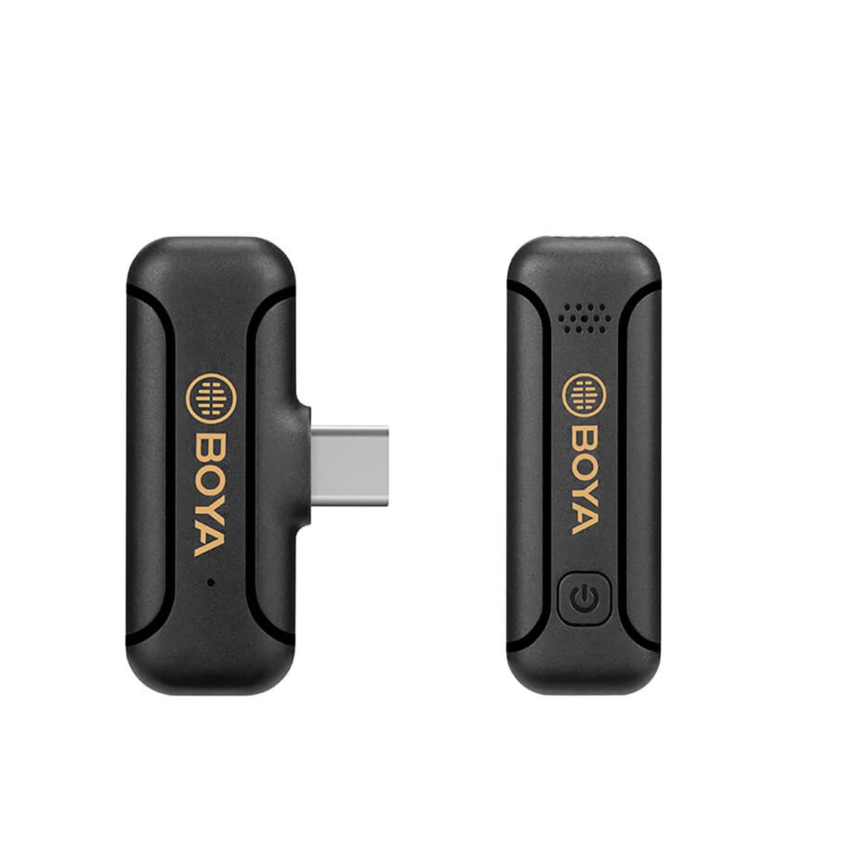 Trådlöst mikrofon BY-WM3 för USB-C med svart design och guldtext