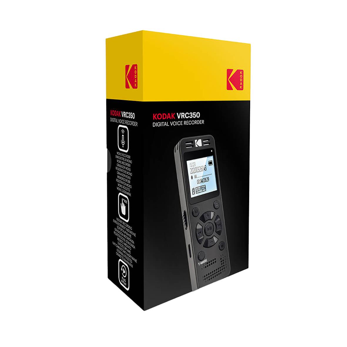 Kodak VRC350 digitalt röstinspelningsdiktfon i svart och gult förpackning