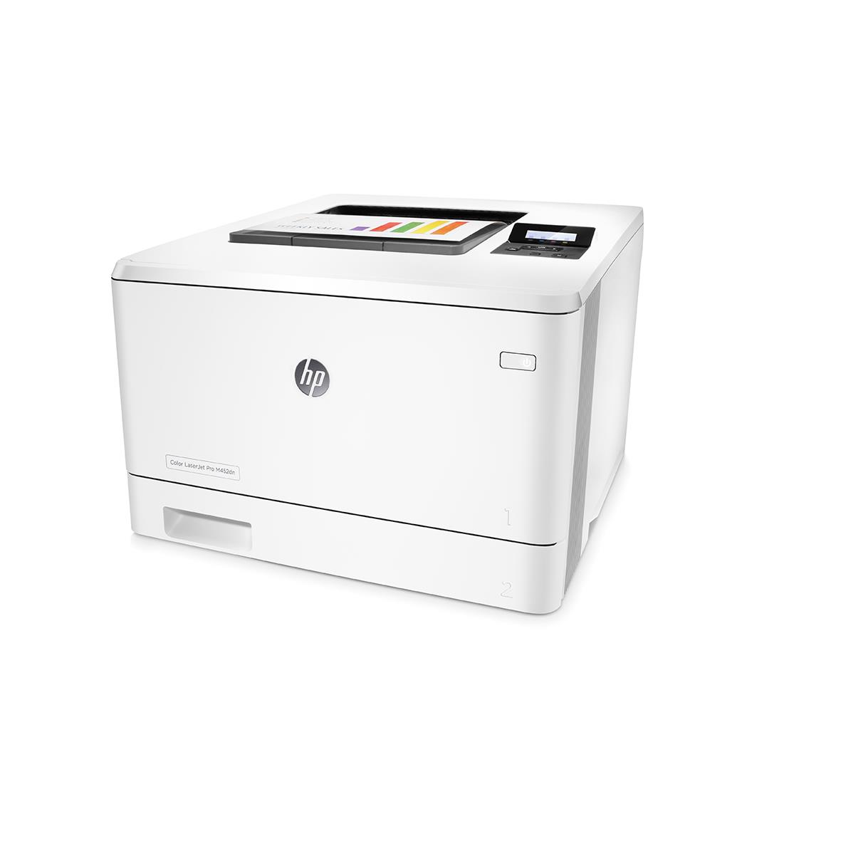 HP LaserJet Pro 400 Color M452dn laserskrivare i vitt