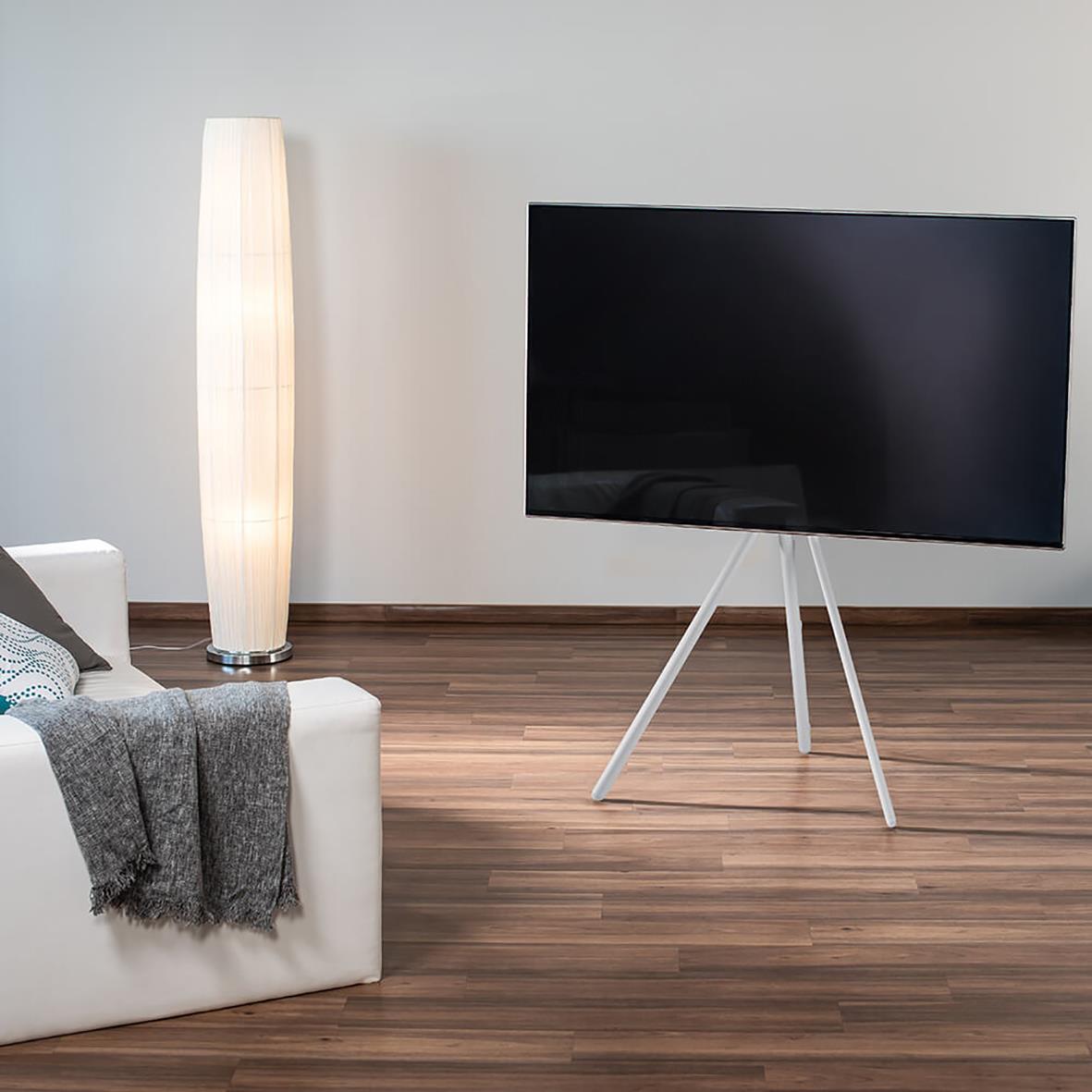 Golvställ TV Hama Design Vit Passar 37"-75" 35033790_2