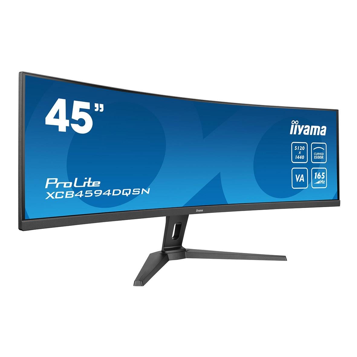 45-tums Iiyama XCB4594DQSN-B1 skärm med 165 Hz och VA-panel
