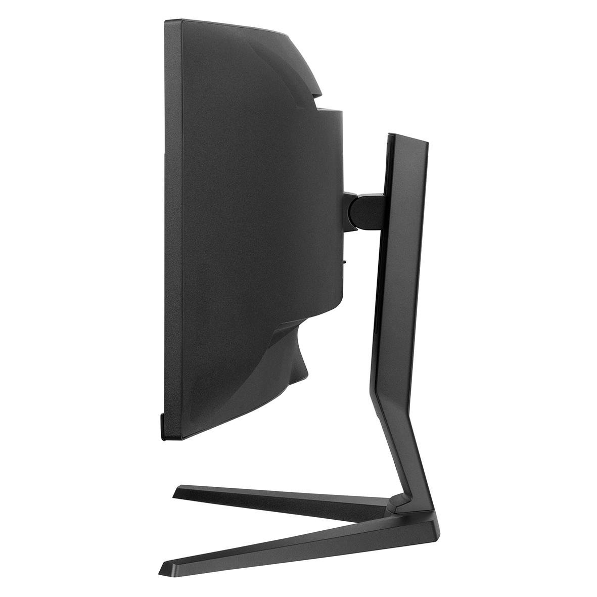 Iiyama Curved Dual QHD 45-tums skärm sett från sidan