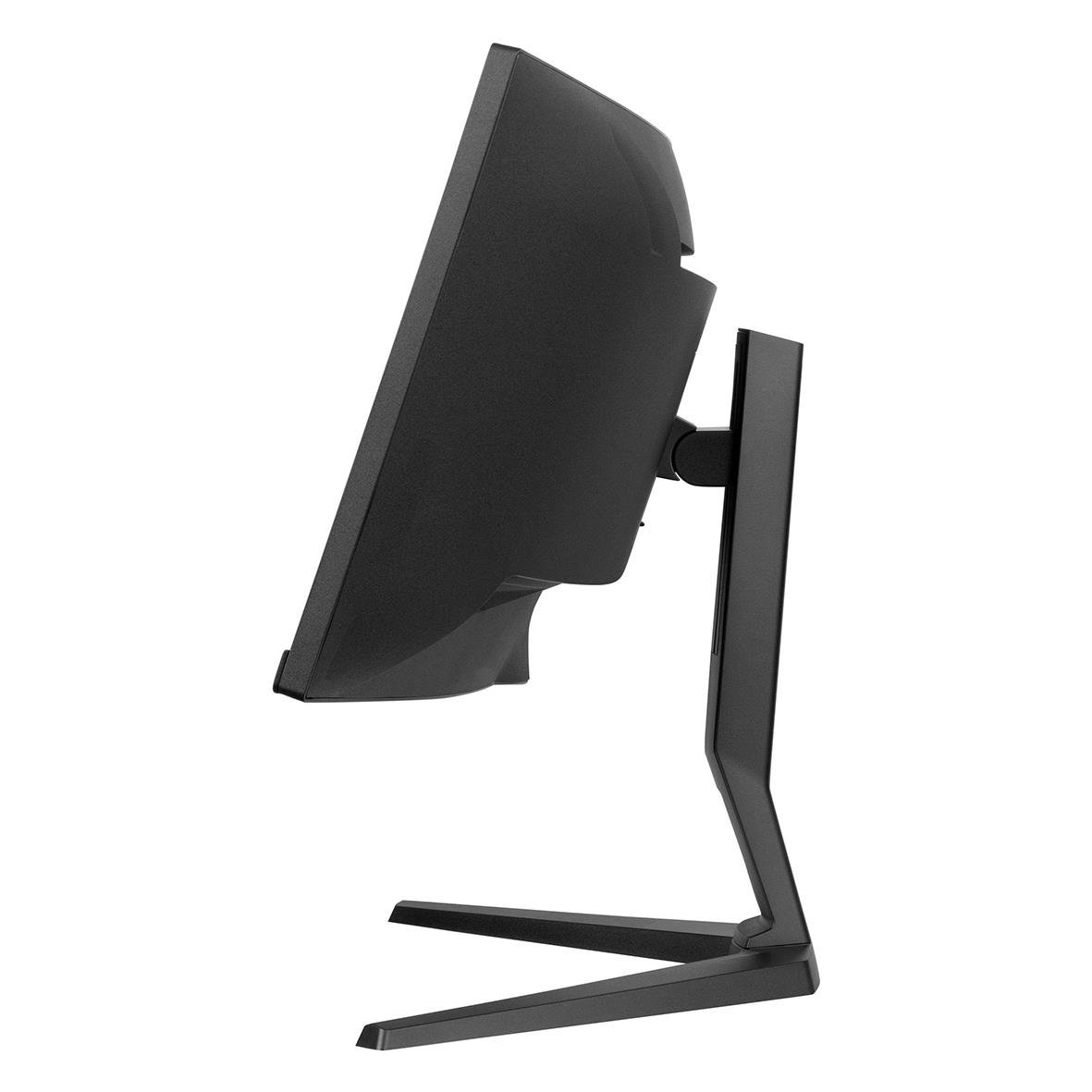 Iiyama Curved Dual QHD 45 tum skärm sett från sidan