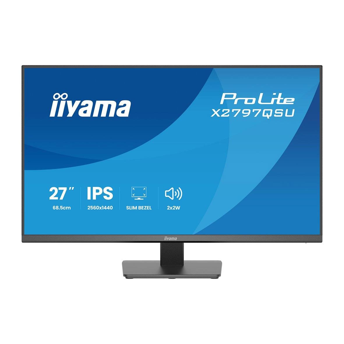 Iiyama 27-tums Quad HD IPS-skärm med slimmad design och justerbar fot