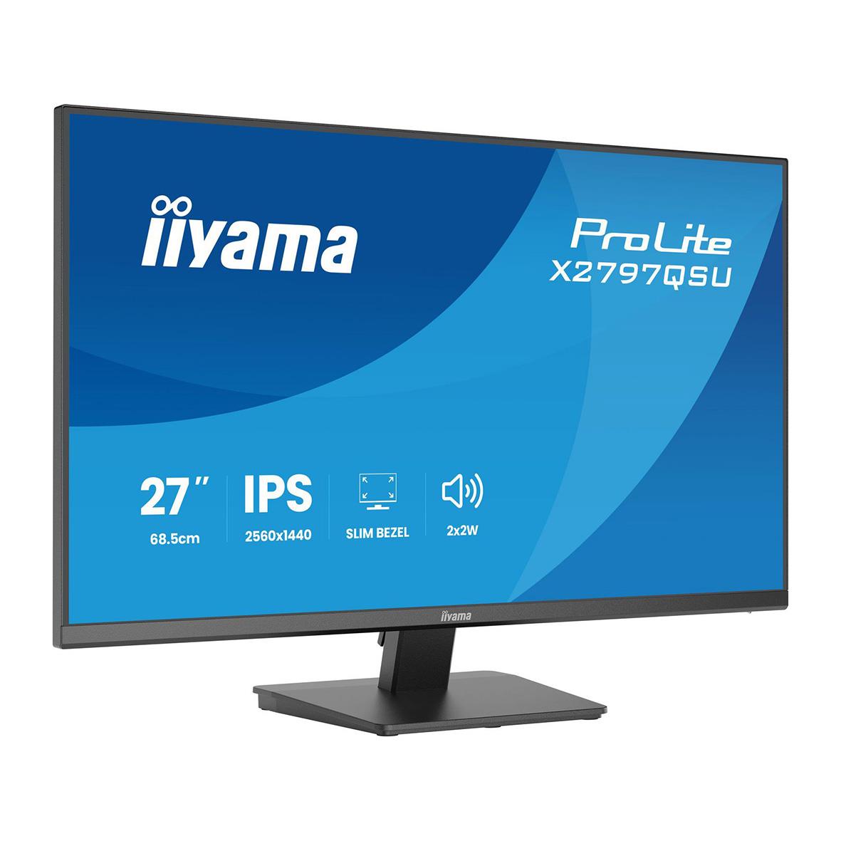 iiyama 27 tum Quad HD IPS-skärm med slimmad ram och justerbar fot
