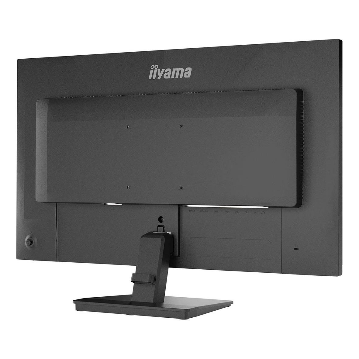 Iiyama 27-tums Quad HD bildskärm sett bakifrån med justerbar fot
