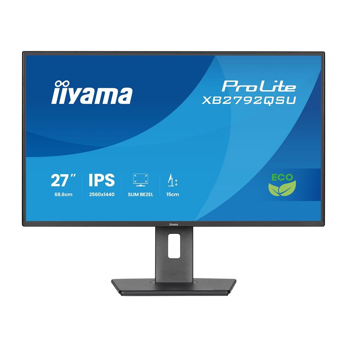 Iiyama 27-tums Quad HD IPS-skärm med justerbar fot och energisparfunktion