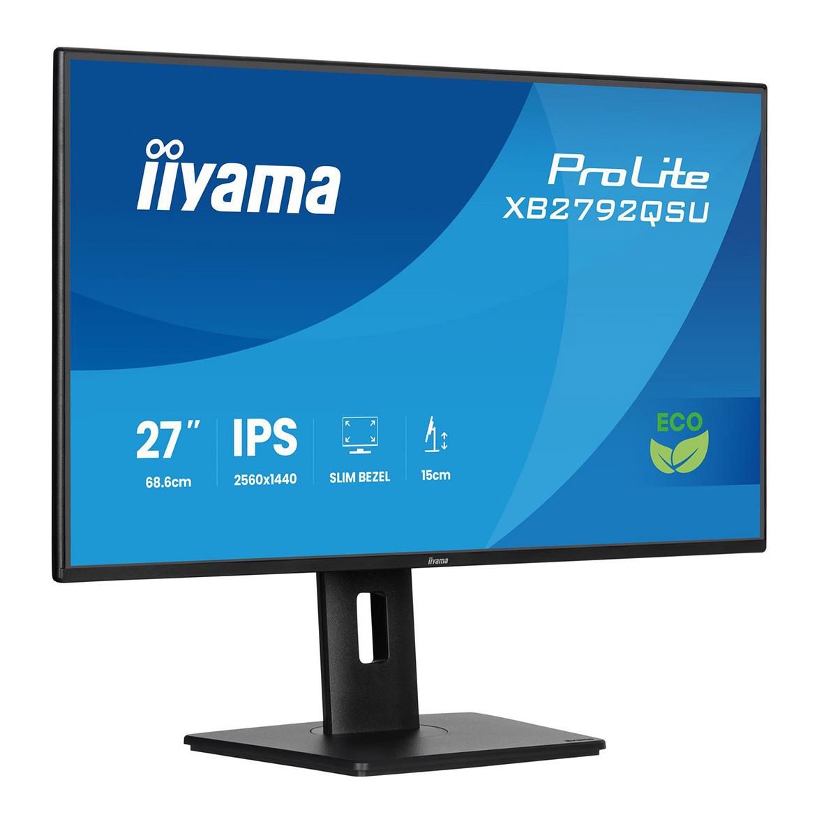 iiyama 27-tums Quad HD IPS-skärm med Slim Bezel och Eco-läge