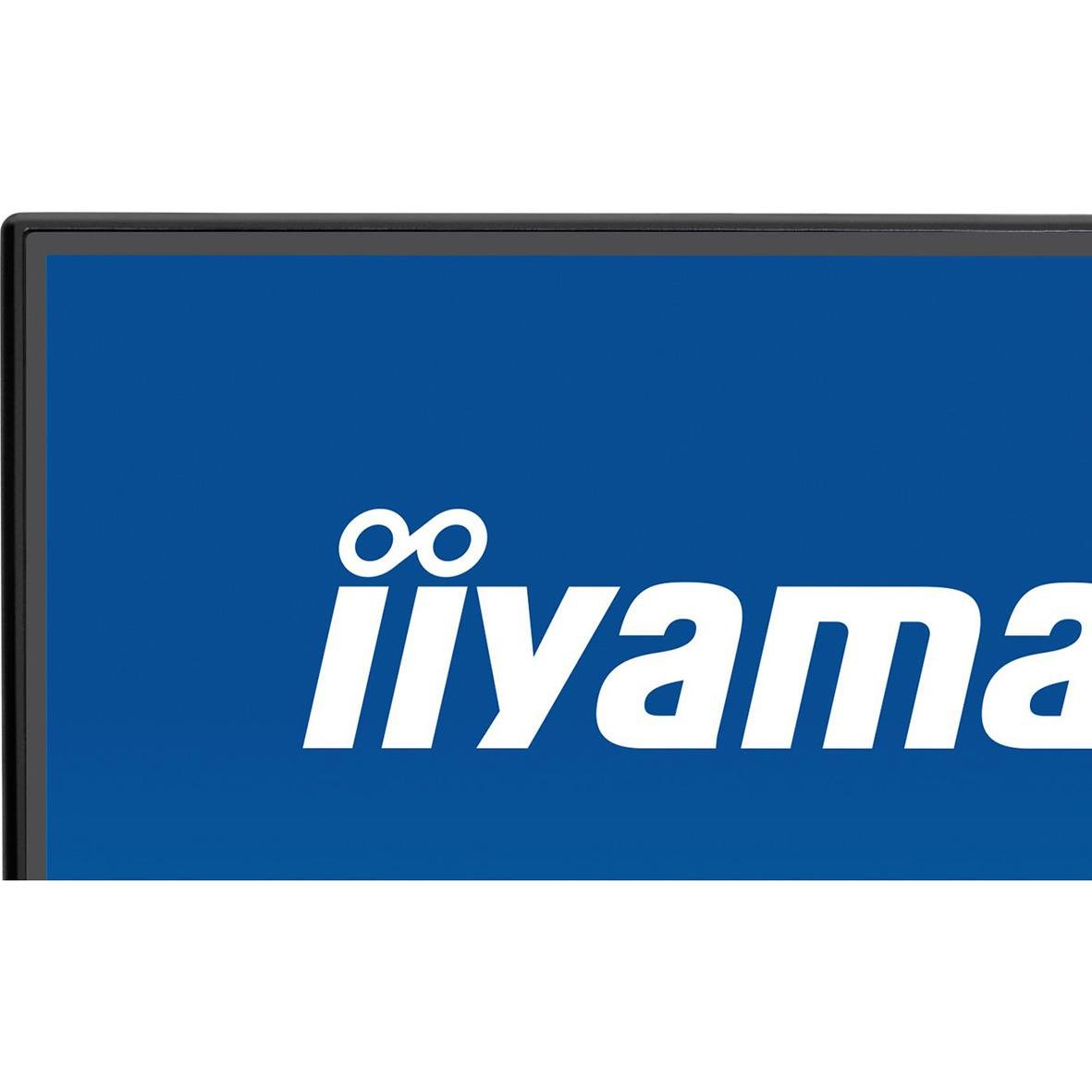 Iiyama 27-tums Quad HD bildskärm med blå bakgrund och vit logotyp