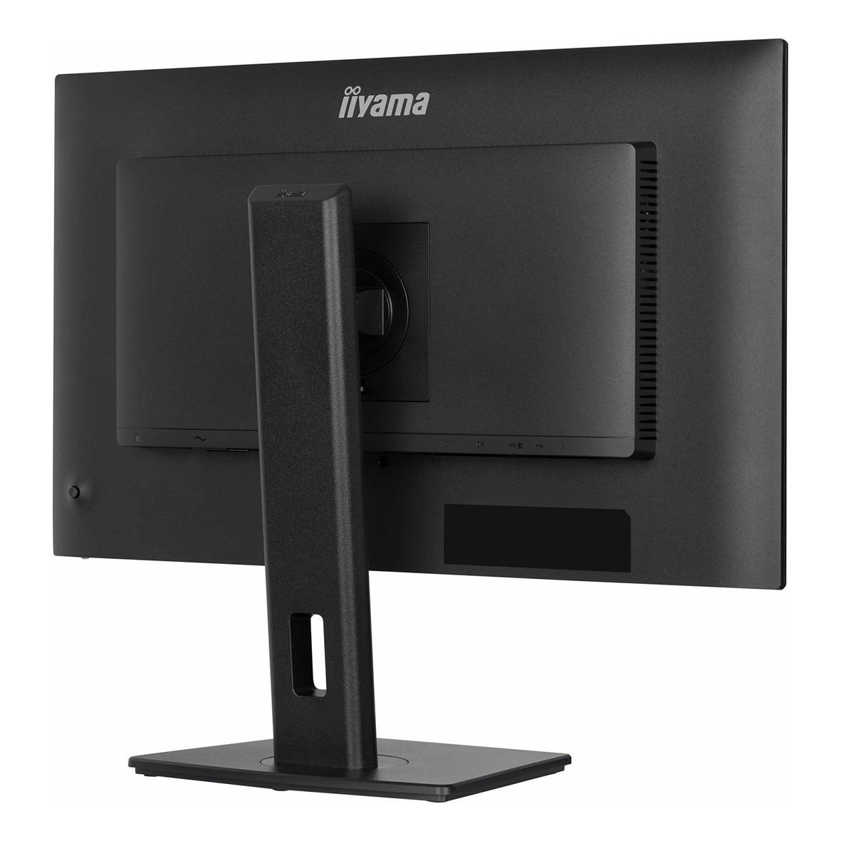Iiyama 27-tums Quad HD skärm sett bakifrån med justerbar fot