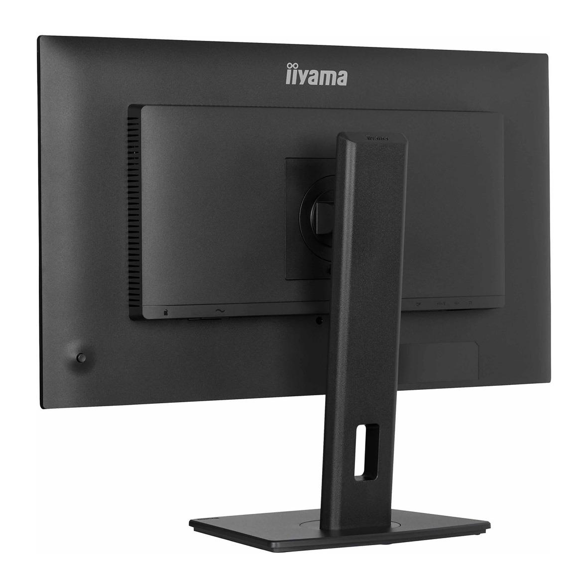 Iiyama 27 tum Quad HD bildskärm sett bakifrån med stativ