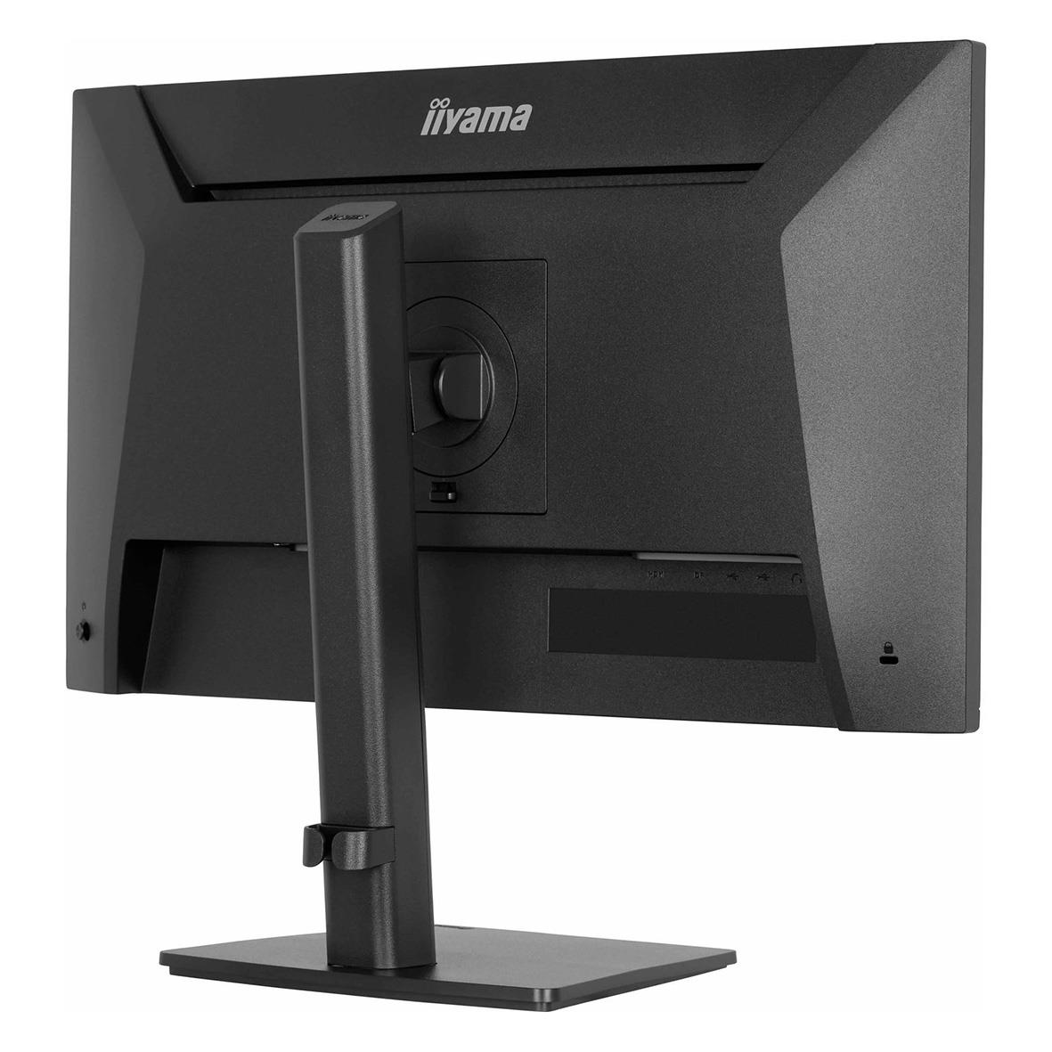 Iiyama 24-tums Full HD bildskärm sedd bakifrån med justerbar stång