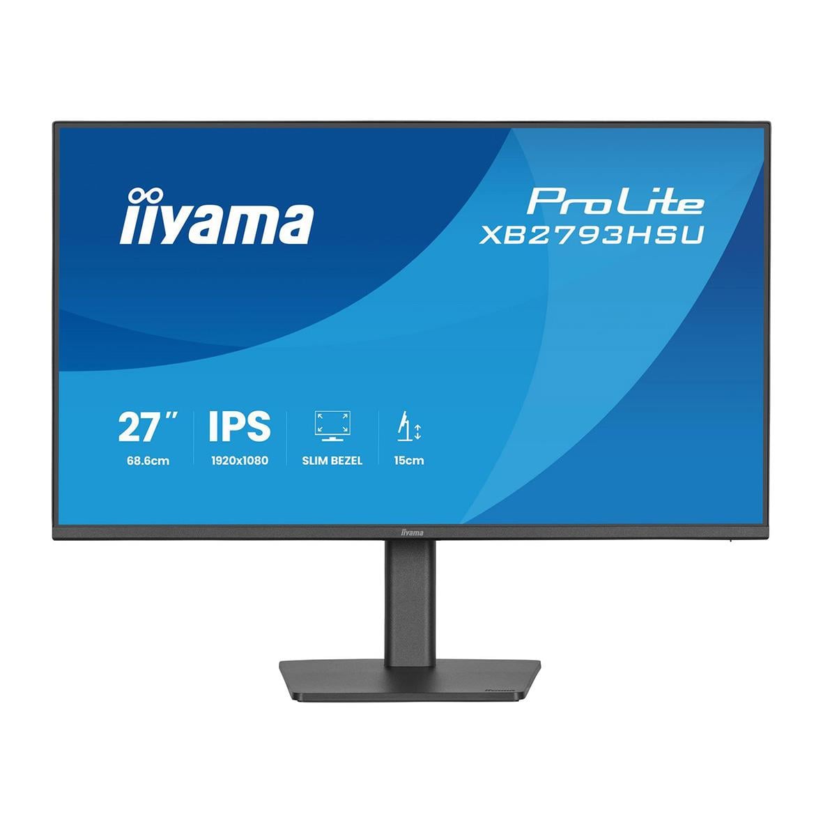Iiyama 27-tums Full HD IPS-skärm med slimmad design och justerbar höjd