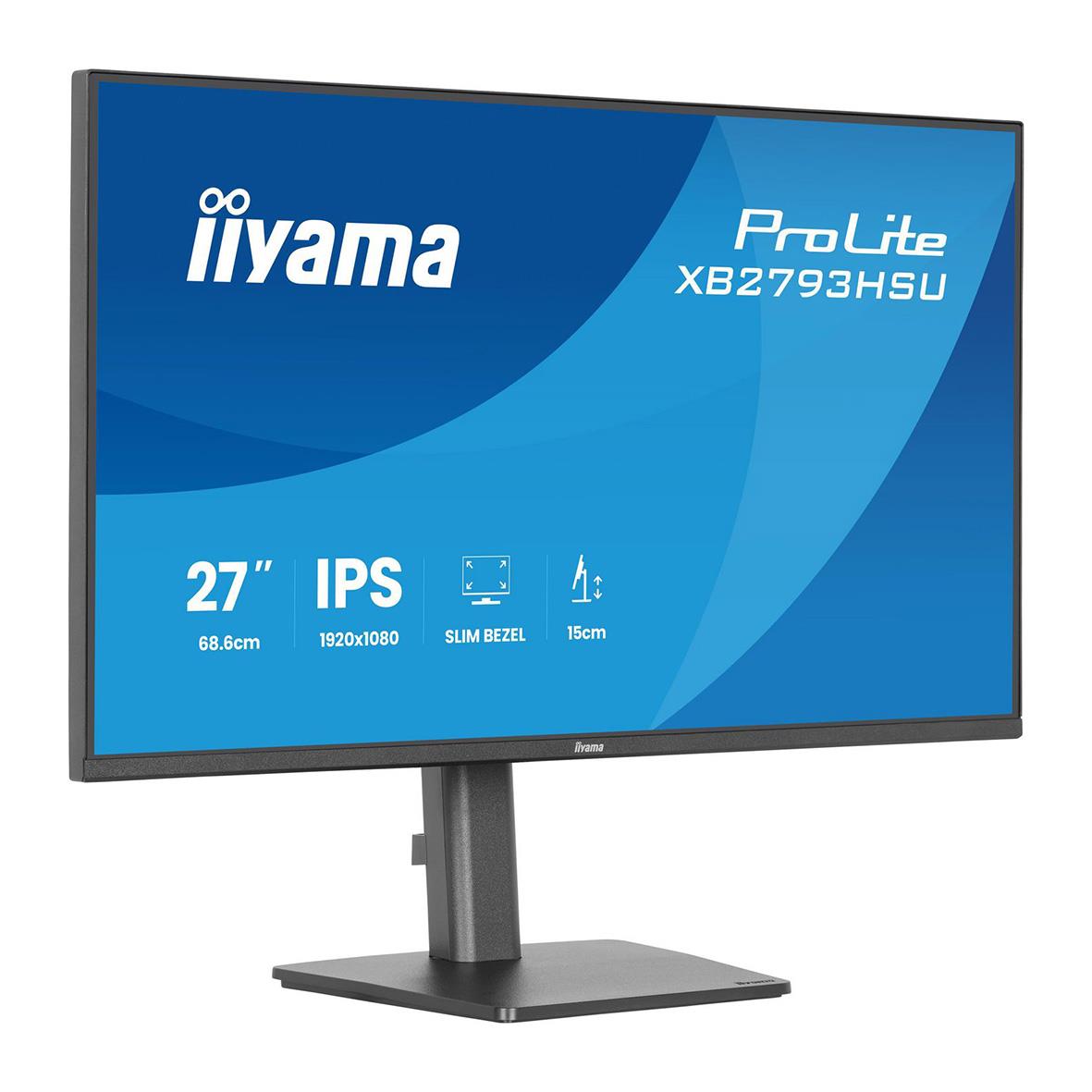 Iiyama 27-tums Full HD IPS-skärm med slimmad ram och justerbar höjd