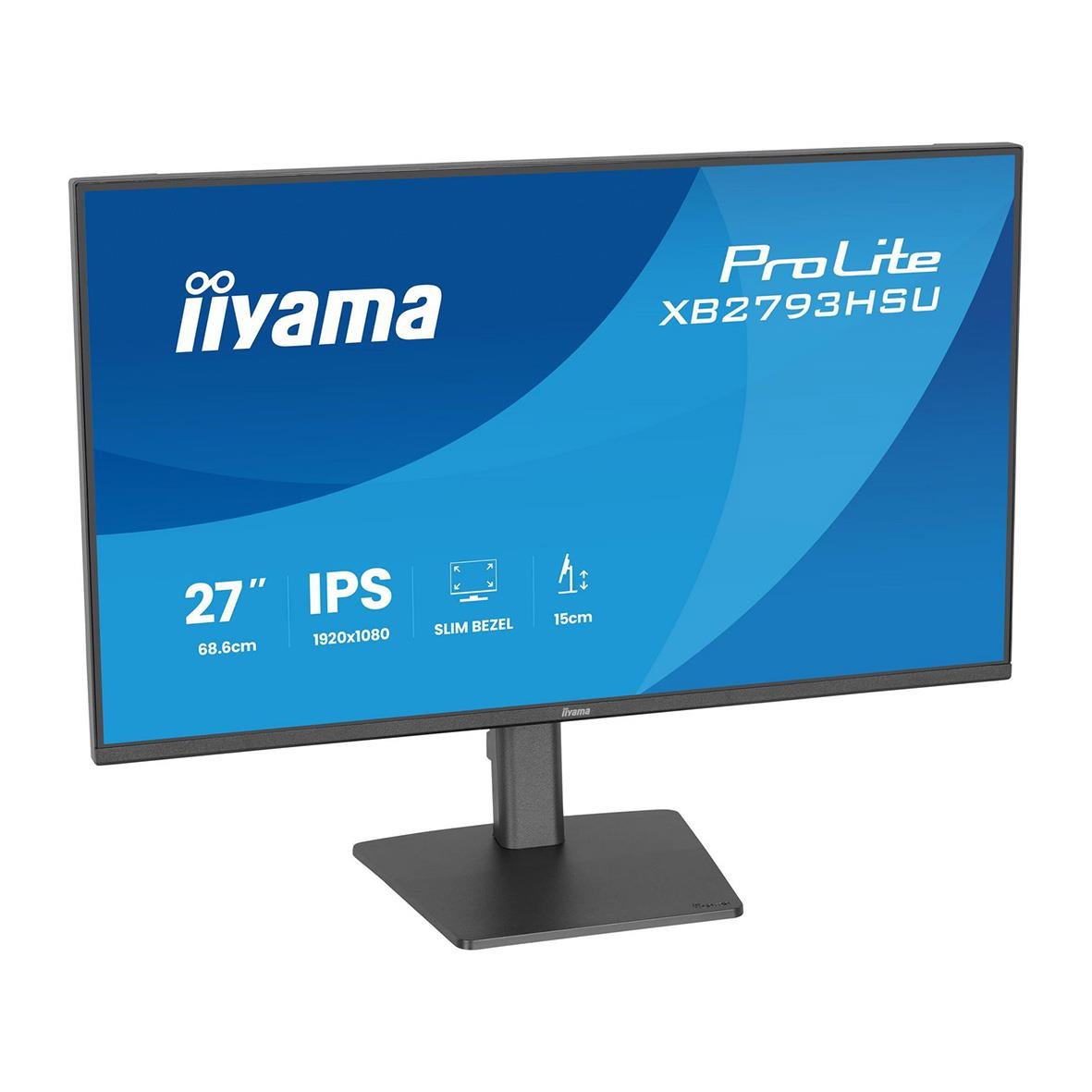 Iiyama 27 tum Full HD IPS-skärm med justerbar höjd och tunn ram