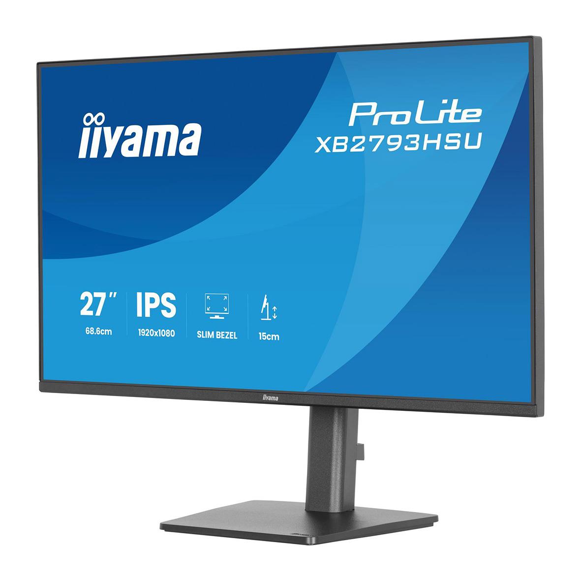 Iiyama 27-tums Full HD IPS-skärm med justerbar höjd och slimmad design