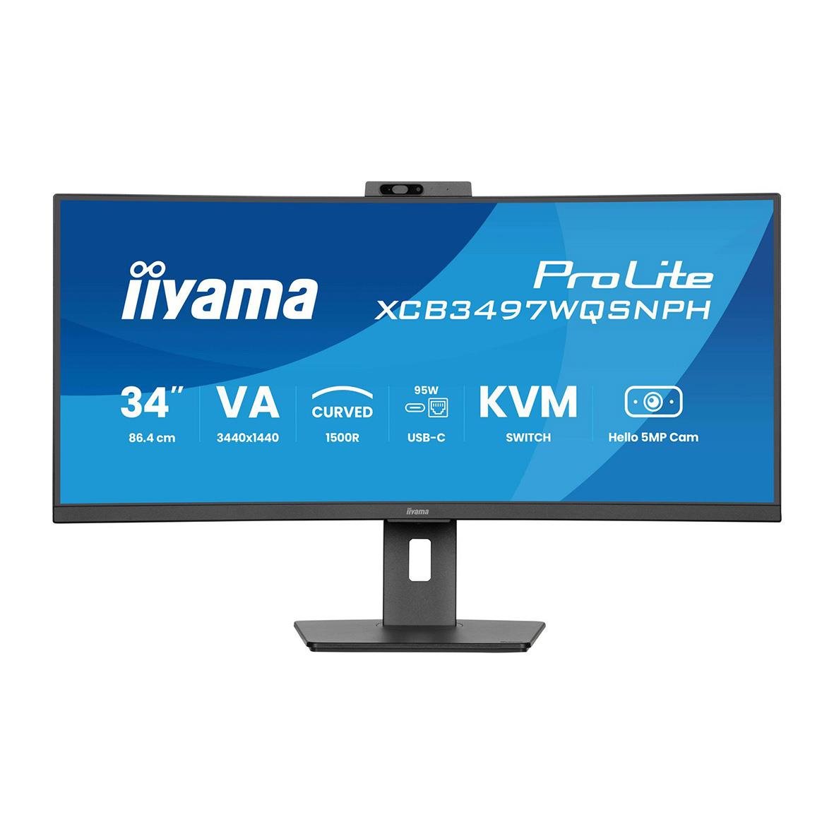 Iiyama Curved UltraWide Quad HD 34-tums skärm med USB-C och KVM-funktion