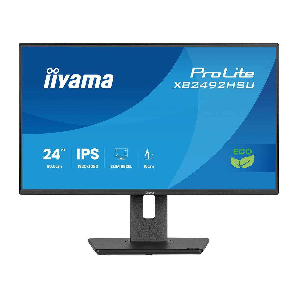 Iiyama 24-tums Full HD IPS-skärm med justerbar höjd och energisparläge
