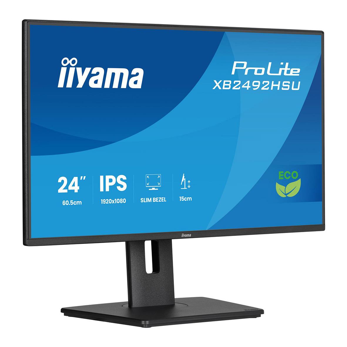 Iiyama Full HD 24-tums skärm med IPS-panel och justerbar fot