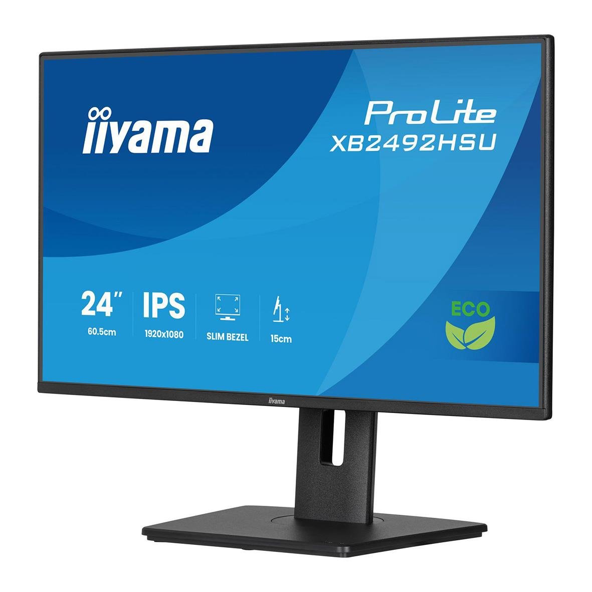 Iiyama Full HD 24-tums skärm med IPS-panel och justerbar fotställning