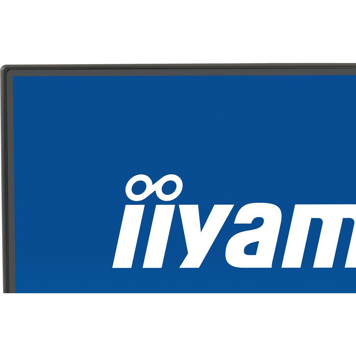 Iiyama 24-tums Full HD bildskärm med blå bakgrund och vit logga