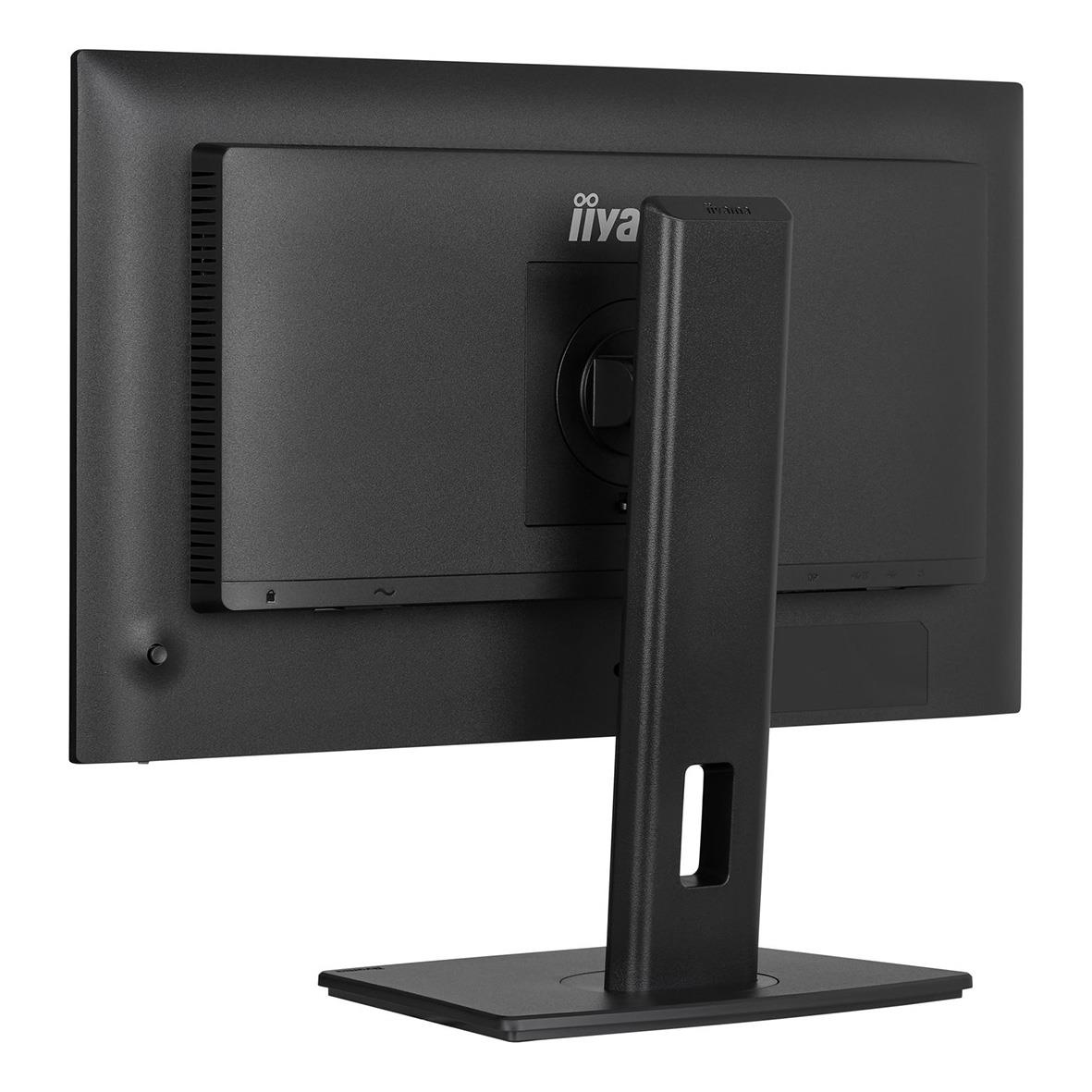 Iiyama 24-tums Full HD bildskärm sett bakifrån med stativ