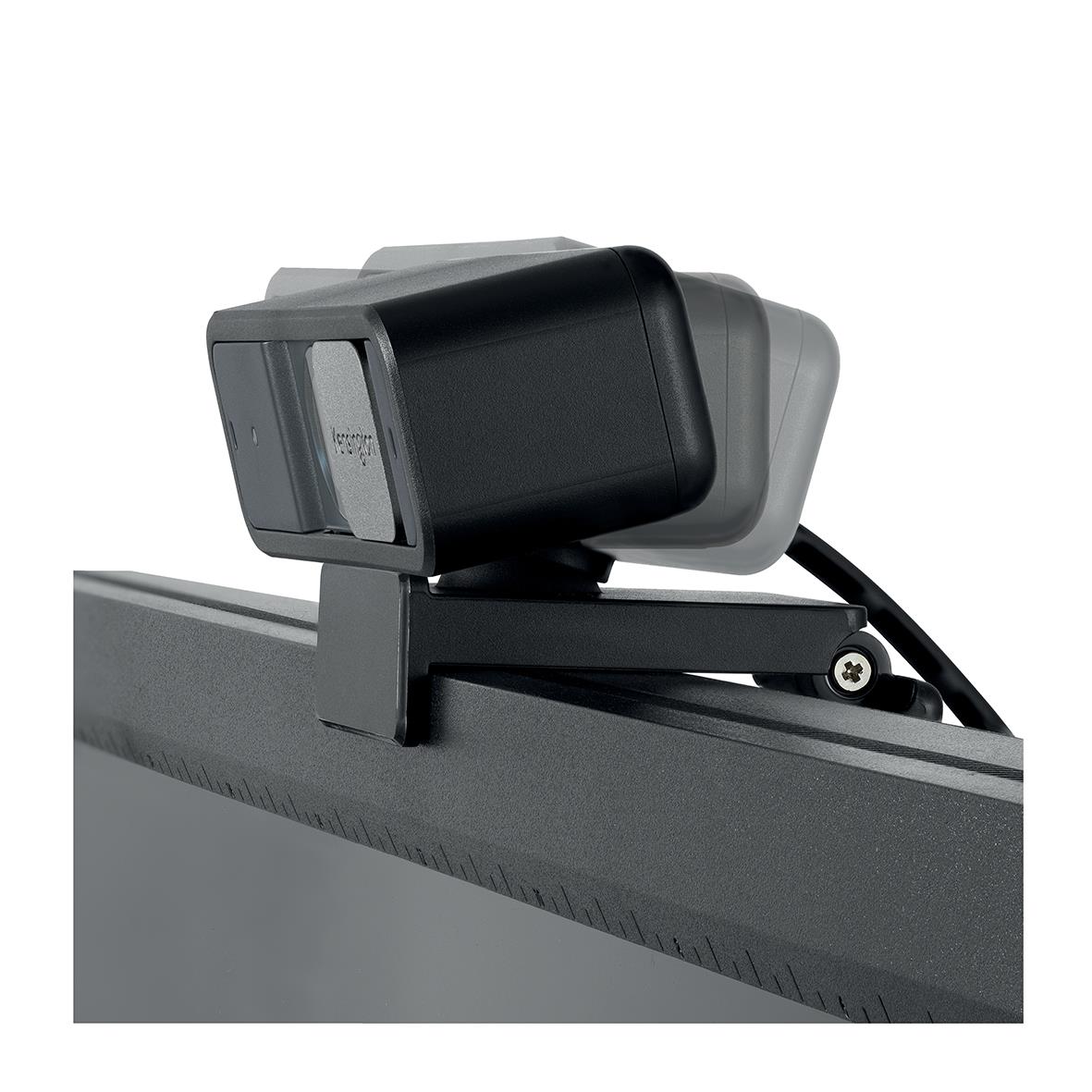 Webbkamera Kensington W2050 1080P monterad på en bordskiva