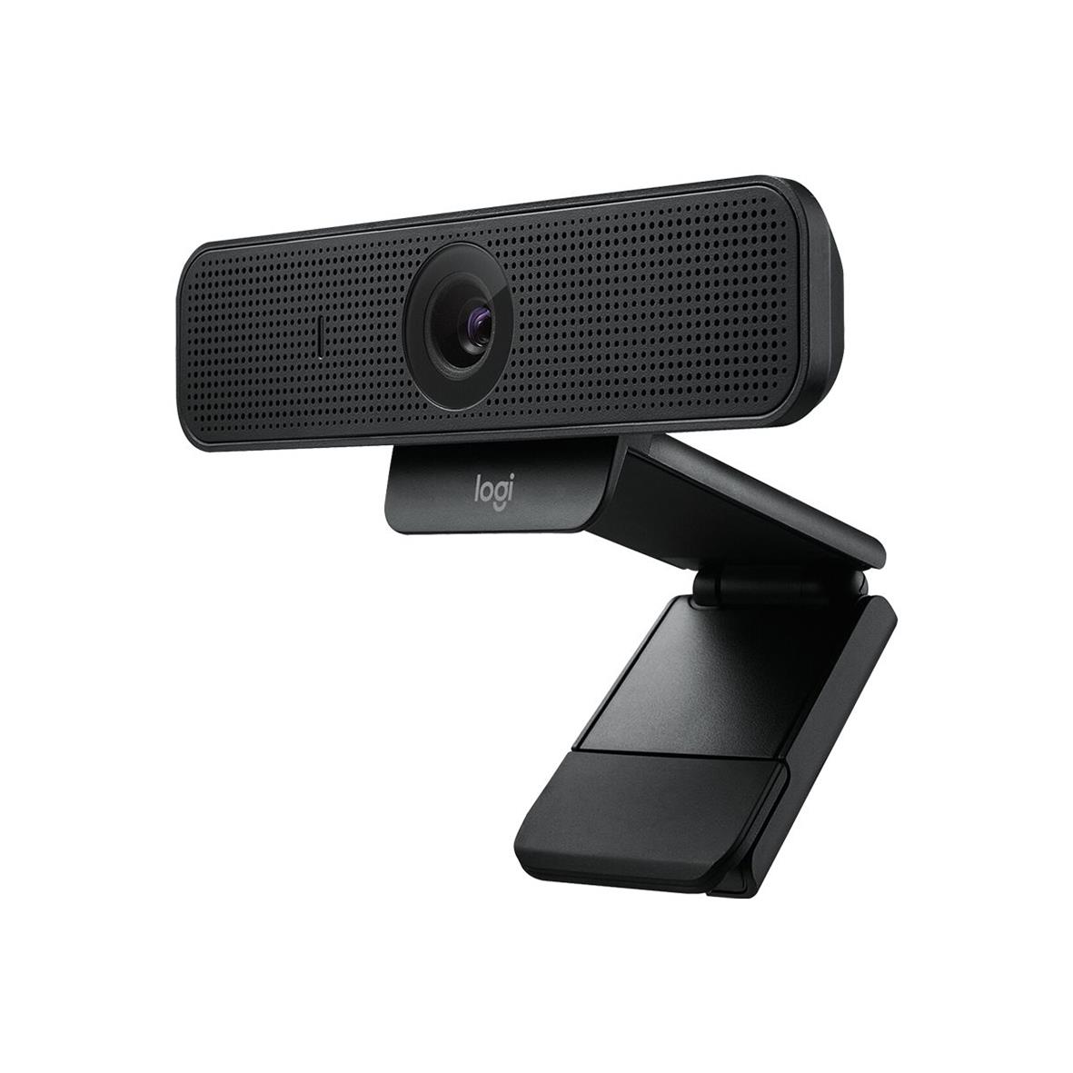 Logitech UC C925-C webbkamera i svart med justerbar clip