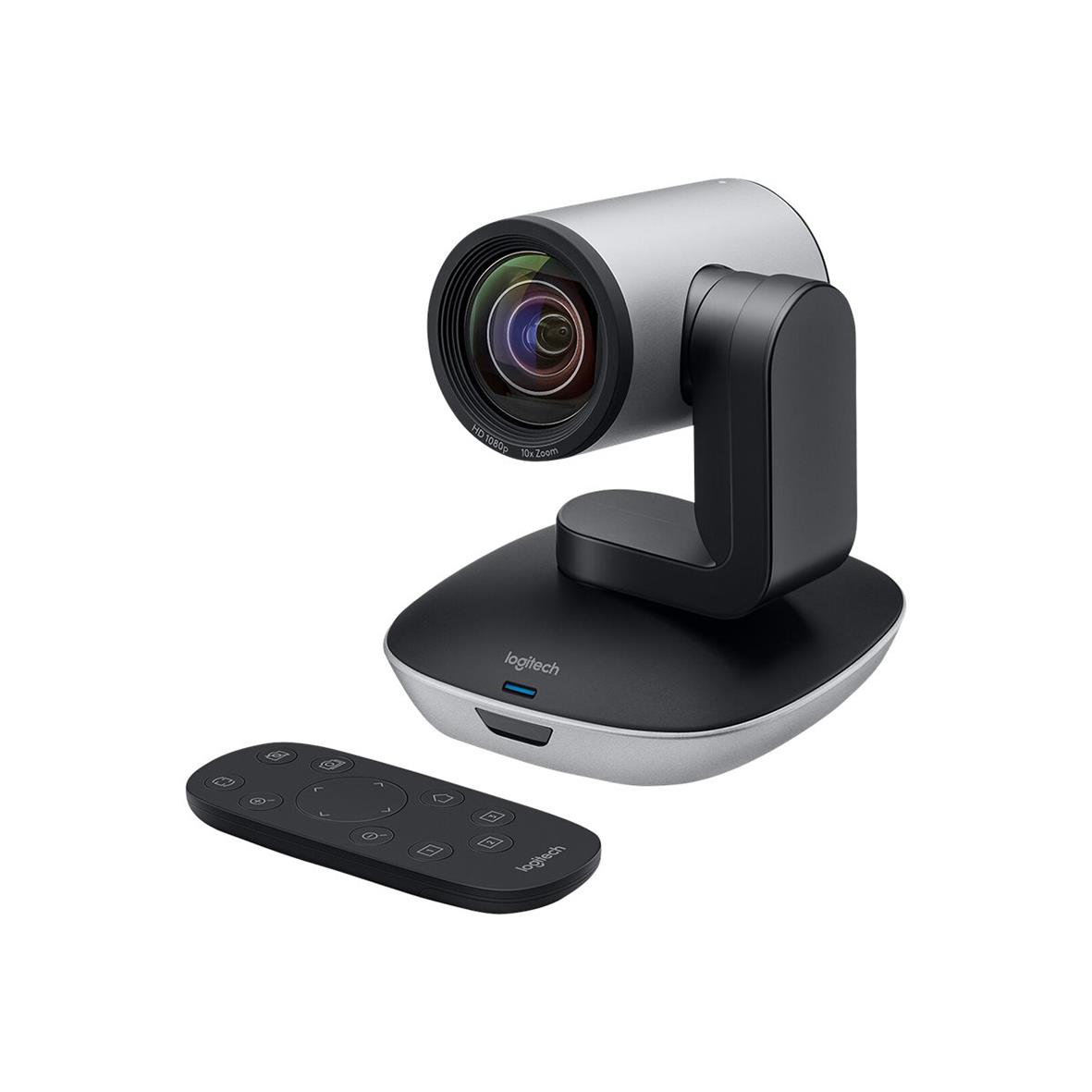 Konferenskamera Logitech PTZ PRO 2 svart/silver med fjärrkontroll
