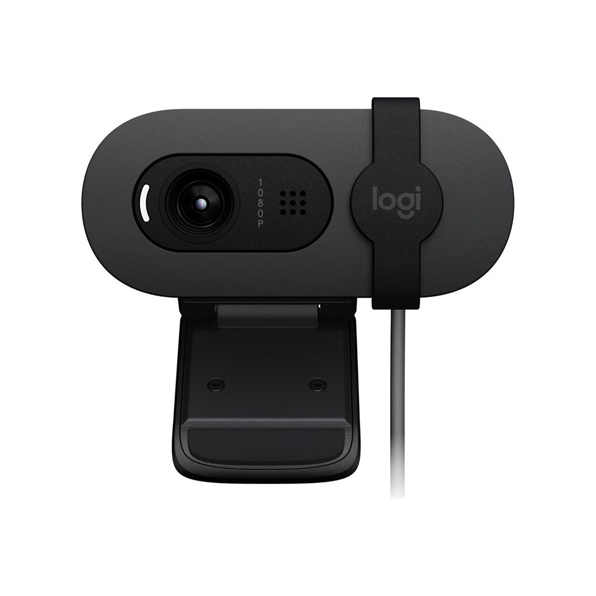 Logitech Brio 105 grafitwebbkamera med justerbar bas och USB-kabel