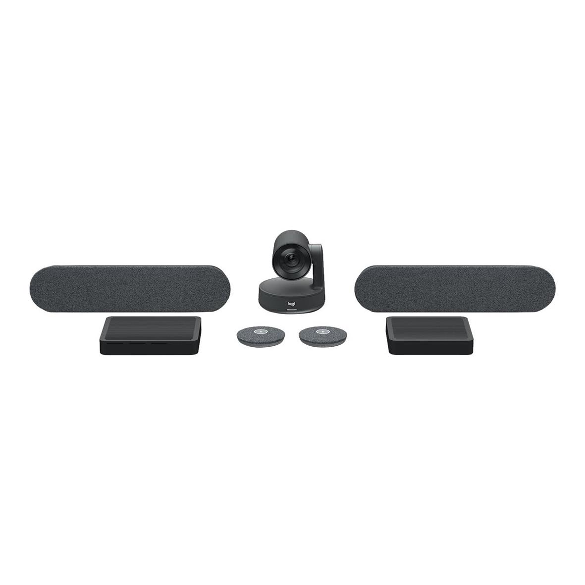 Konferenssystem Logitech Rally Plus med kameror, mikrofoner och högtalare
