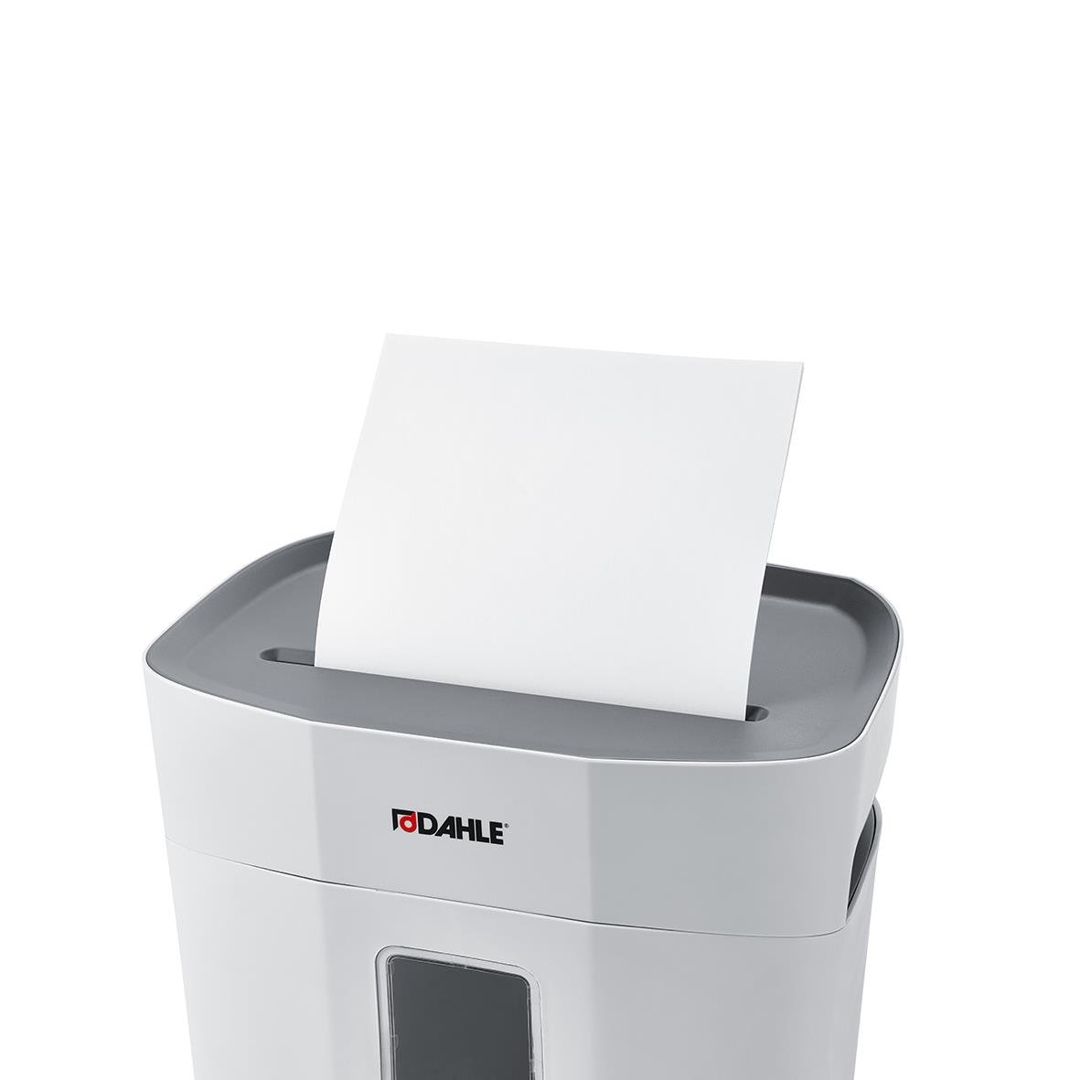 Dahle PaperSafe 100 P4 dokumentförstörare med pappersupplägg och utmatningsskål