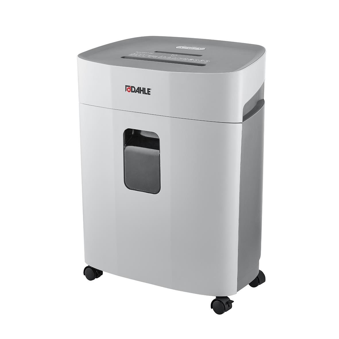 Dahle PaperSafe 240 P4 dokumentförstörare i vitt med svart topp och hjul