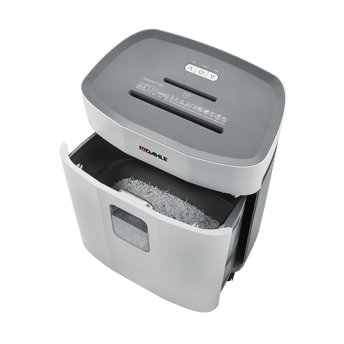 Dahle PaperSafe 420 P5 dokumentförstörare med lock och papperskross