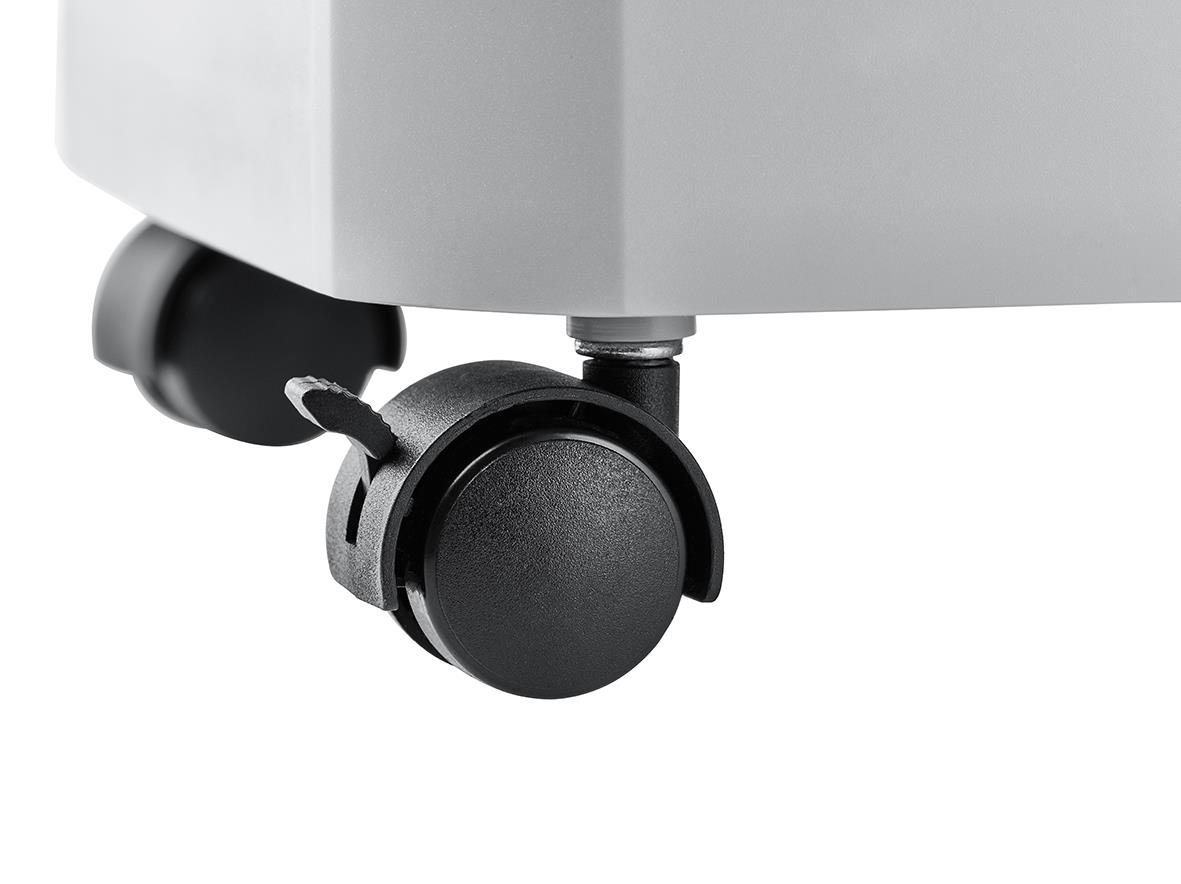 Närbild av hjul på dokumentförstörare Dahle ShredMatic 90 P4