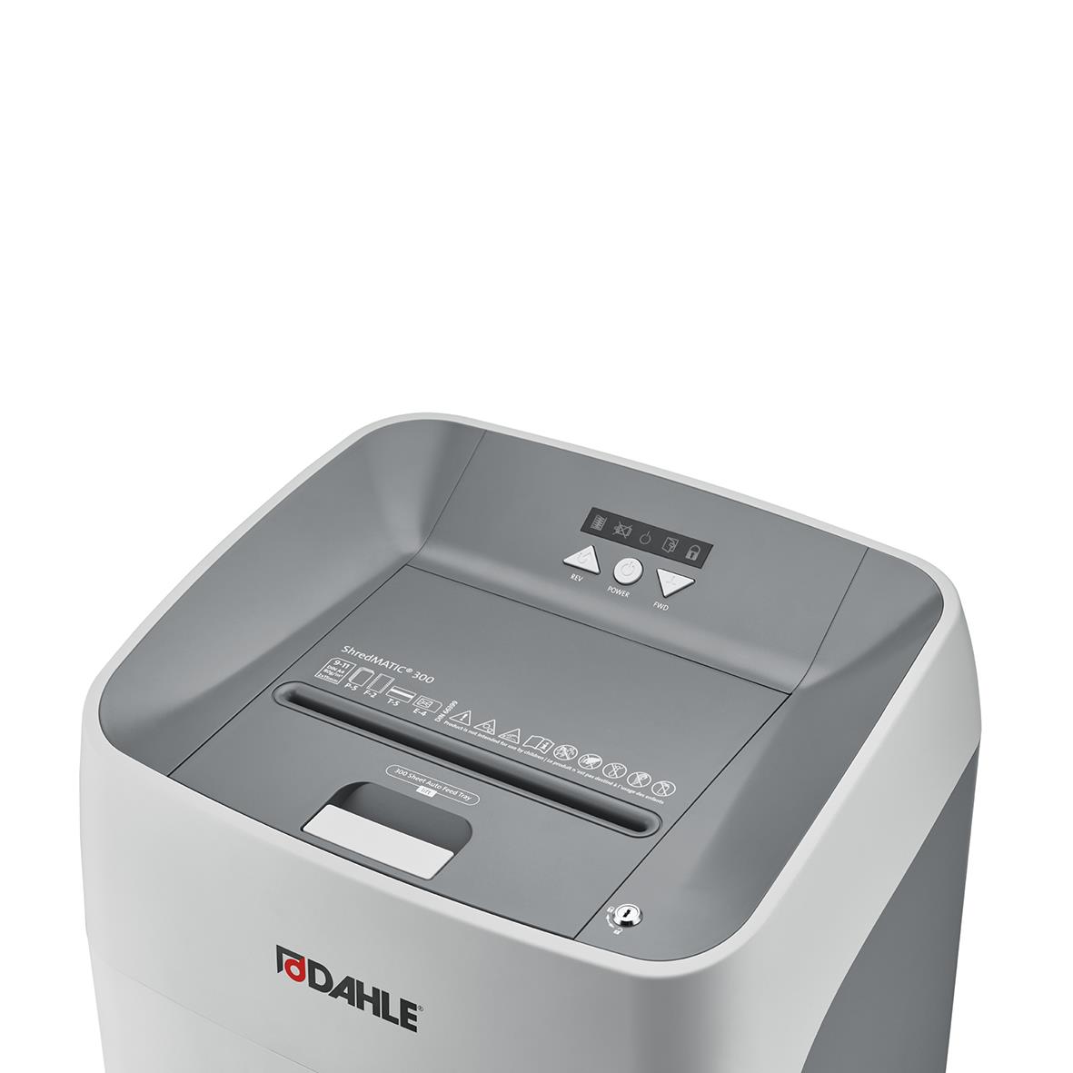 Dahle ShredMatic 300 P5 dokumentförstörare i grått och vitt