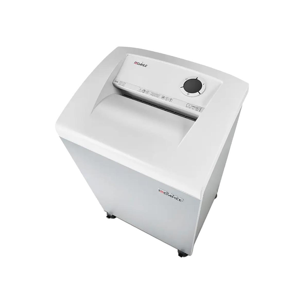 Dahle Team 506 P5 dokumentförstörare i vitt med kontrollknapp