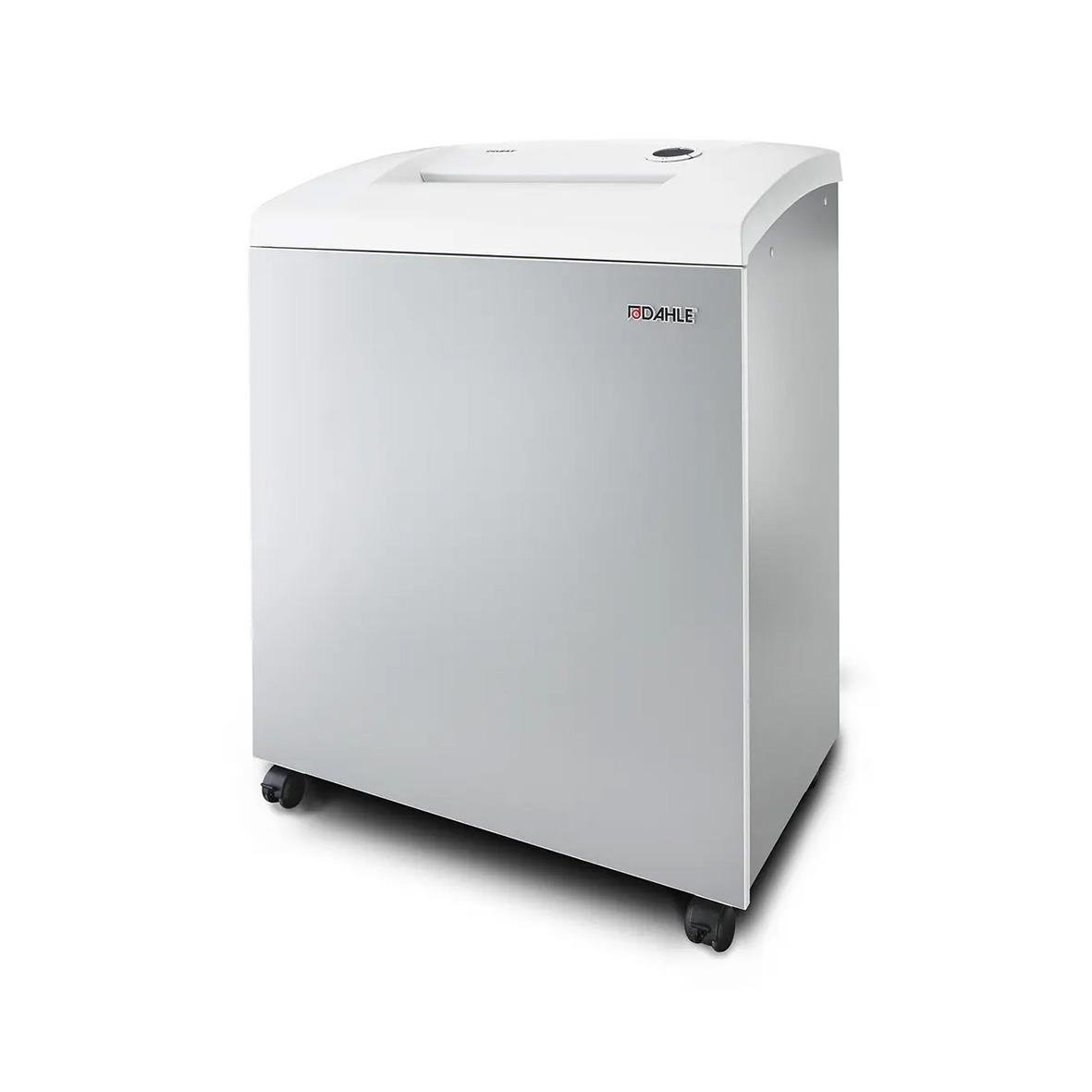 Dahle dokumentförstörare modell 616 P6 i vitt med hjul