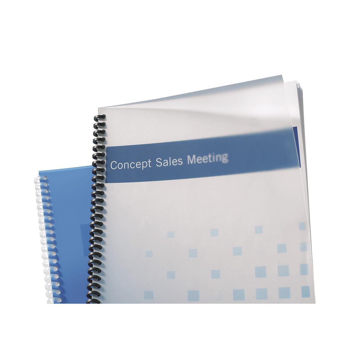 Transparant A4-omslag i polykarbonat med spiralbindning för mötesdokument